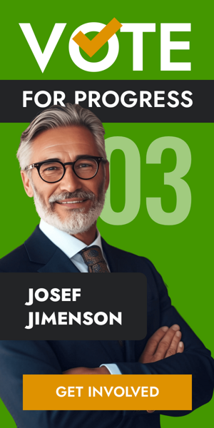 Banner ad template — Vote For Progress Vote For Change 03 Josef Jimenson — Local Elections