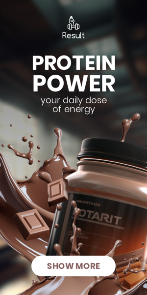 Banner ad template — Protein Power — Your Daily Dose Of Energy