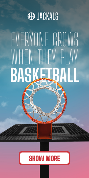 Szablon reklamy banerowej — Jeder wächst, wenn er Basketball spielt — Sport