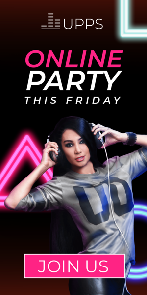 Banner ad template — Online Party — This Friday