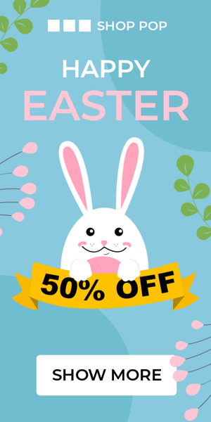 Szablon reklamy banerowej — Wesołych Świąt Wielkanocnych — 50% zniżki