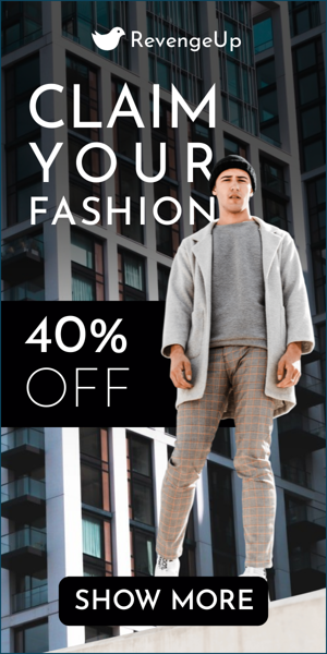 Banner ad template — Claim Your Fashion — 40% Off