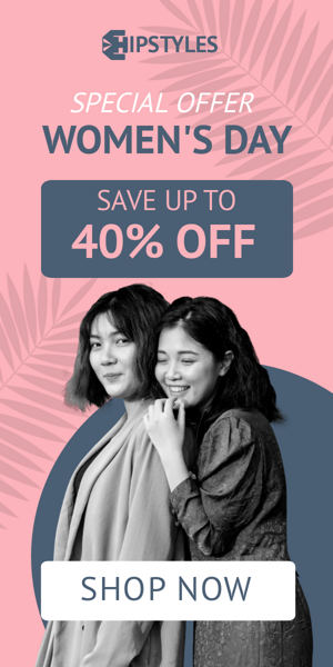 Banner ad template — Womens Day — Special Offer Save Up To 40% Off