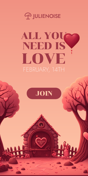 Banner ad template — All You Need Is Love — 14th February
