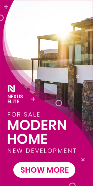 Szablon reklamy banerowej — Modernes Haus — Neubau zum Verkauf
