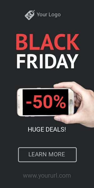 Szablon reklamy banerowej — Black Friday — Riesige Angebote -50%