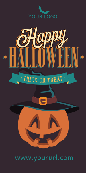 Szablon reklamy banerowej — Wesołego Halloween — Cukierek albo psikus